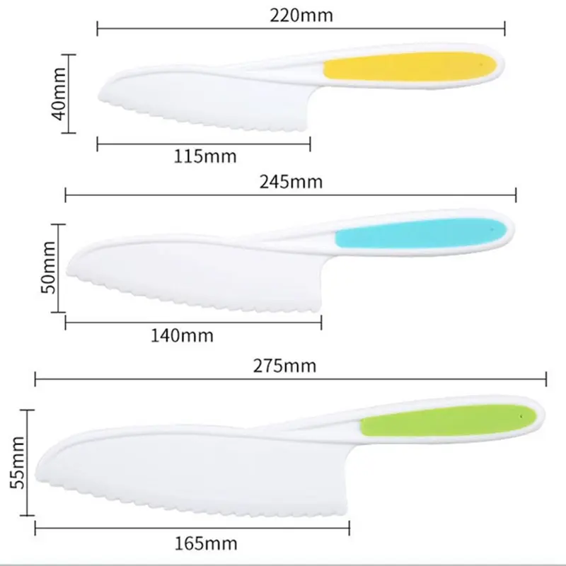 Pisau Anak Set isi 3 Kids Knives / Plastic Knife Pisau Dapur Anak 2