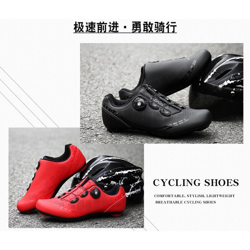 Product Introduction of Giày đi xe đạp, phong cách mới, có khóa, Khóa hai bên, dành cho nam và nữ, Giày hỗ trợ đường bộ, Đế cứng, Đế cao su xe đạp Leo Núi 2
