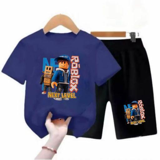 Setelan Anak Motif Roblox NextLevel Kaos Dan Celana Untuk Anak Laki-laki Dan Perempuan Usia 2-12 Tahun Bahan Katun Parsel Bayi