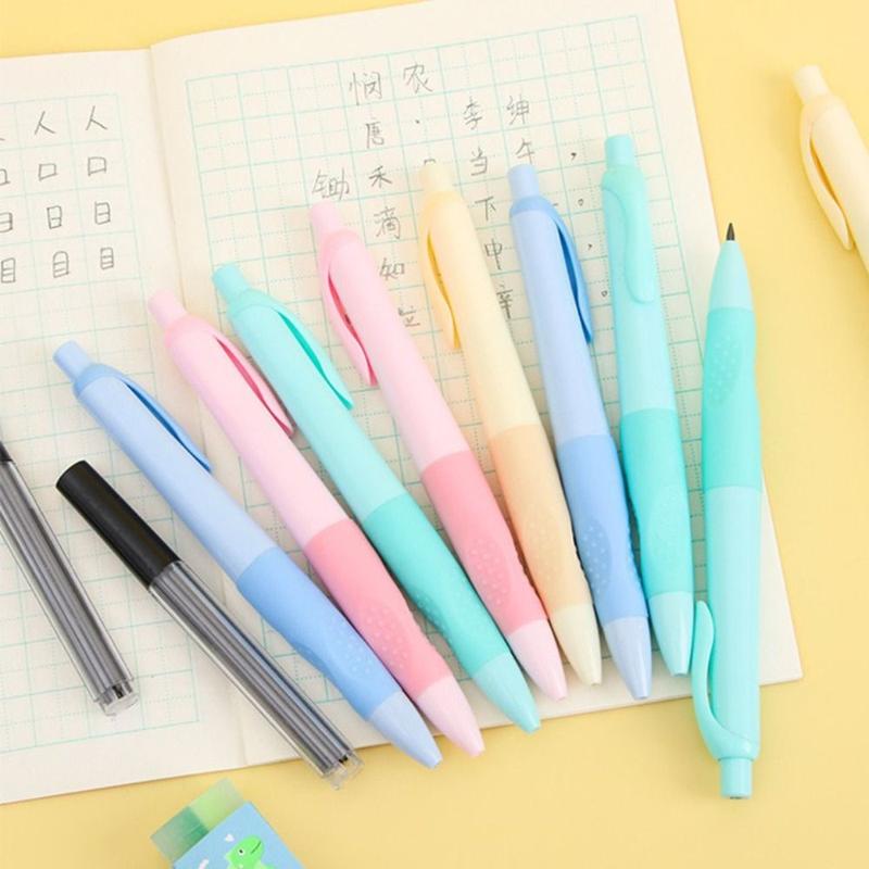 Product Introduction of New HB Mechanical Pencils 2.0mm Correct Holding Pen Posture Automatic Pencils Writing Tool with Sharpener Propelling Pencil Students 17