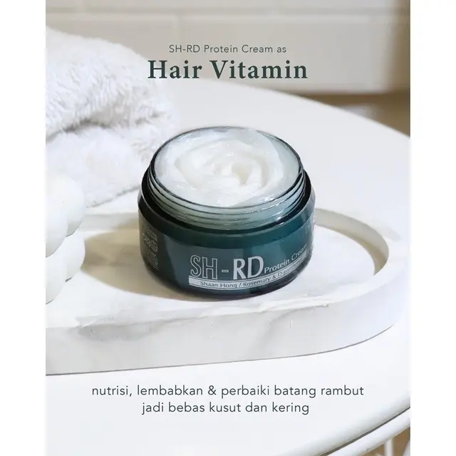 SHRD Protein Cream 10ml 50ml 80ml vitamin rambut heat protector hair care rambut SH-RD shrd proteincream lembut 1