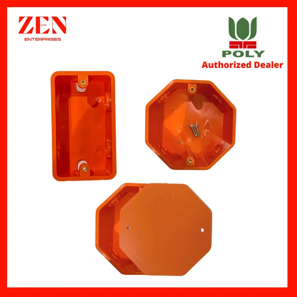 POLY Brand Heavy Duty Junction Box Utility Box 4 x 4 Housing Cover PVC ...