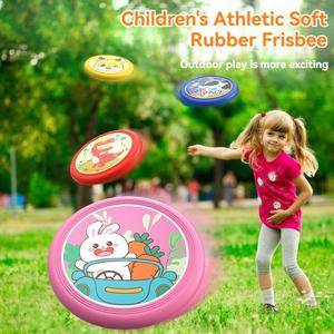 Kids Soft Rubber Frisbee  Discs Outdoor Sports Kindergarten Parent Child Activity Toys