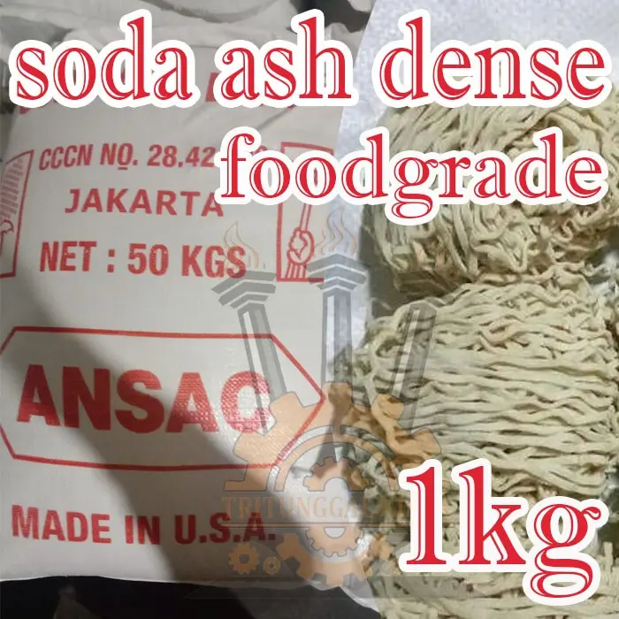 Soda Ash Food Stabil Ph Natrium Carbonate Sodium Karbonat Na2CO3 Dense 1kg