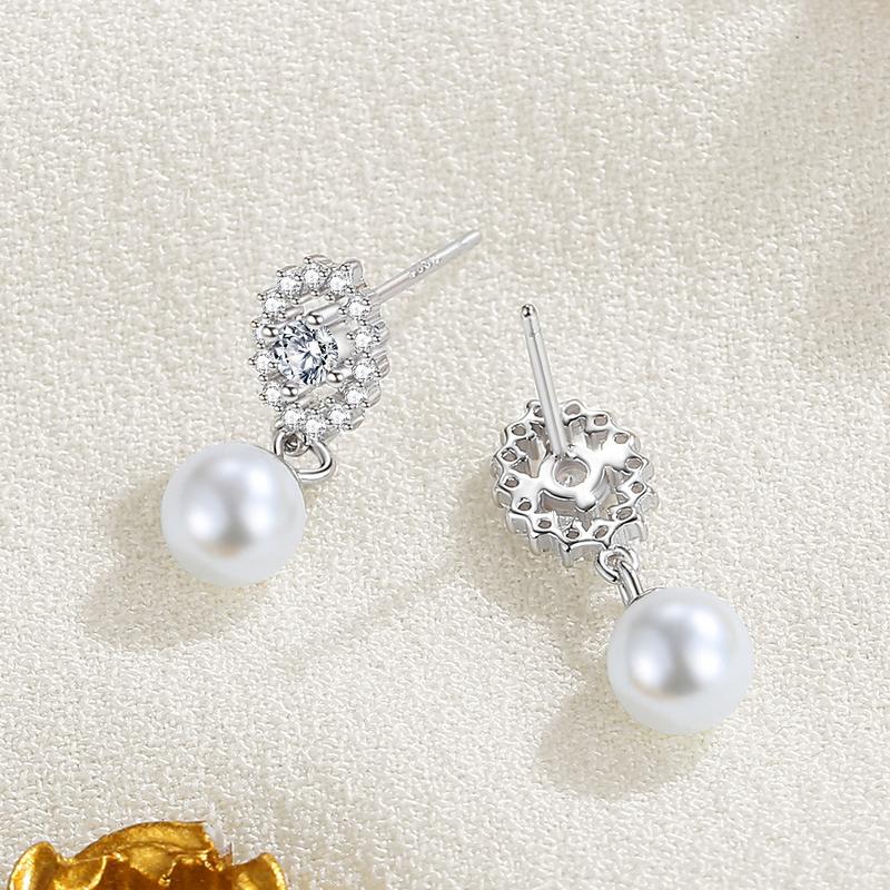 Product Introduction of S925 Silver Pearl Earrings, Fashion Accessories 10