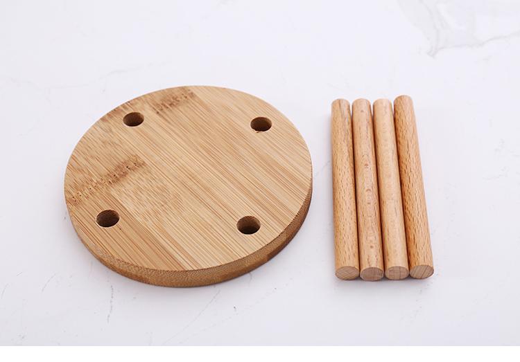 Product Introduction of Bamboo Wooden Cup Storage Rack Creative Round DIY Household Cup Holder For Disposable Paper Cup Counter Desktop Storage Rack 19