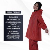 Gambar Bonus Pouch Jas Hujan Raincoat Jash Parasut D70 Dewasa - Merah dari KHN Store Kab. Sumedang 3 Tokopedia
