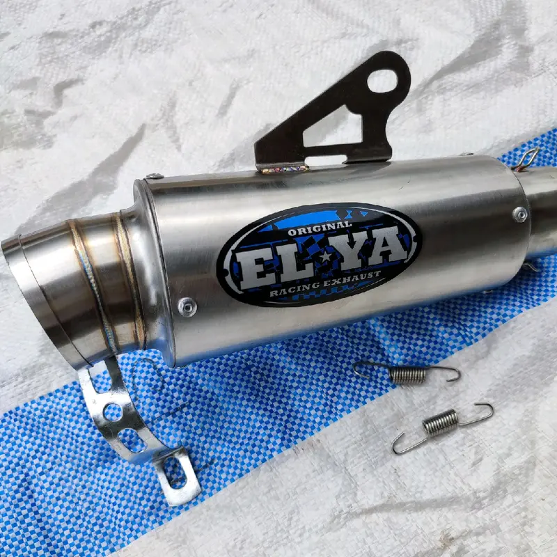 Slincer Elya Racing P20cm Sarteng Inlet 50mm Fullstainless Steel Anti Karat - Motorcycle, Kendaraan 1