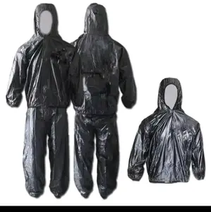 Jas Hujan Setelan Pria Wanita Sauna Tebal Tahan air Dapat digunakan kembali Pvc