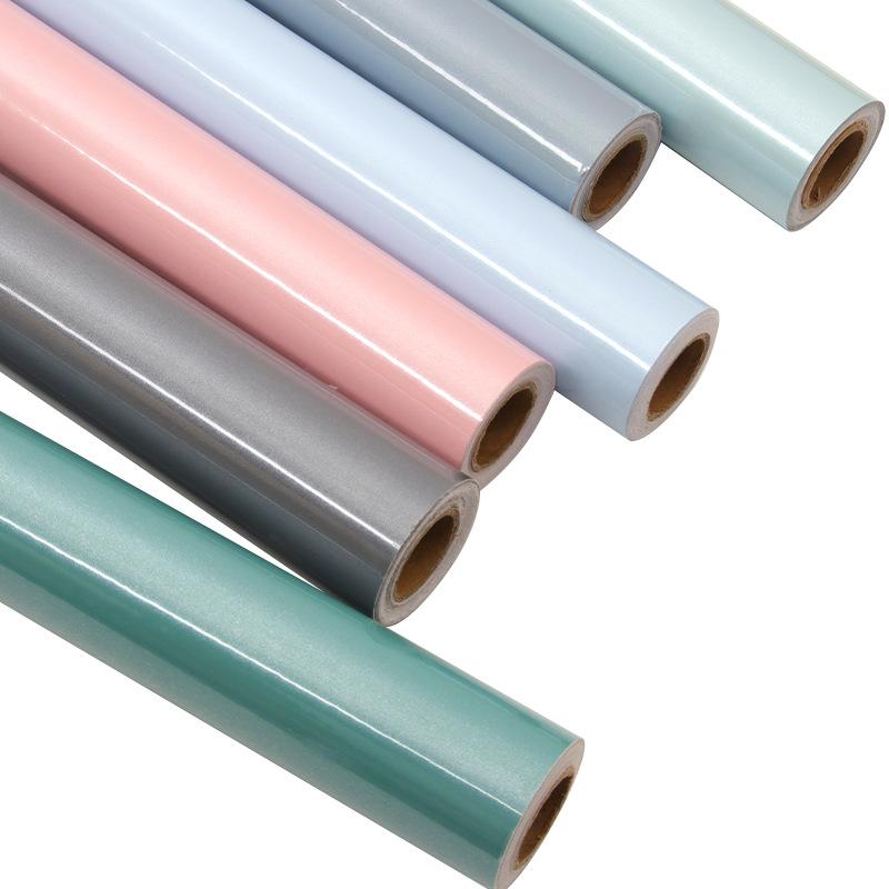 Furniture Stickers Pearlescent Paint Wallpaper Self-Adhesive Bedroom Waterproof Moisture-Proof Wallpaper Solid Color Dormitory Background Wall 4