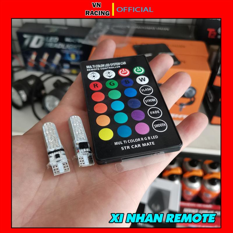 Đèn xi nhan sương mù có remote tùy chỉnh màu led cho xe Winner X, Ex 150, Vario, Wave.....