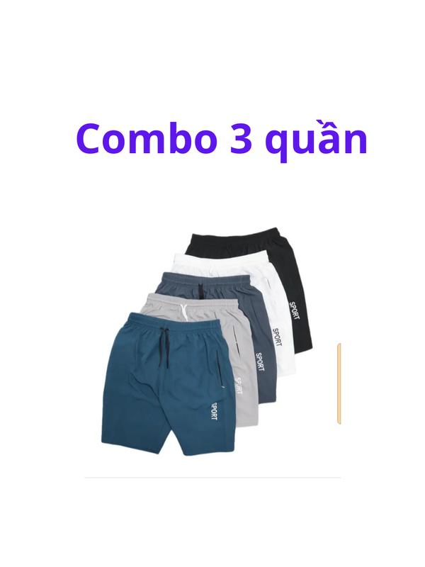 [40-85kg] Quần short GIÓ nam, combo 3 quần giá siêu iu, chất liệu vải lụa gió siêu thoáng mát, có đủ 5 màu cho khách lựa chọn Menswear Sport