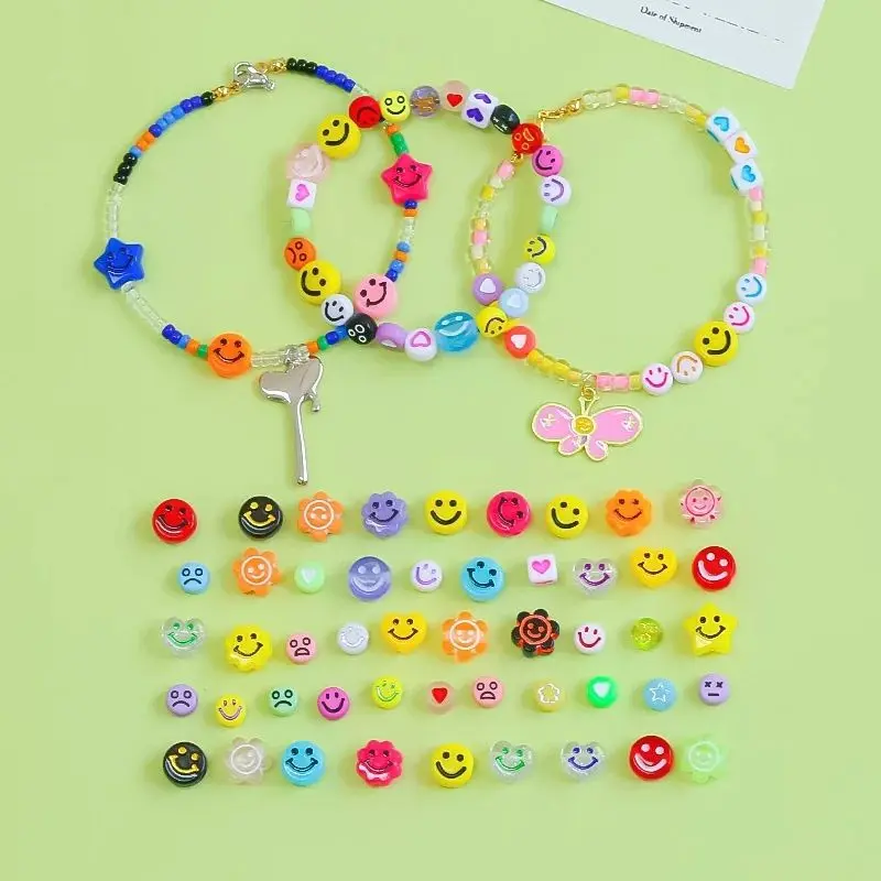 100 pc Manik Manik Smile Bulat Pipih Mote Emoji Smile Bentuk Bulat Bahan Craft Diy Ukuran 6mm Raziq 11 Store Kerajinan 8