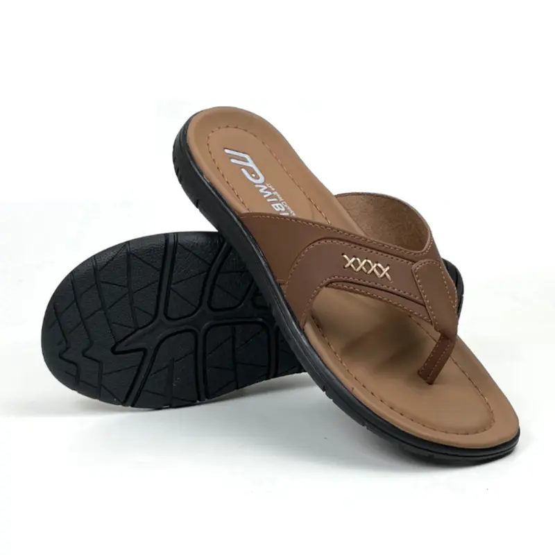 Sandal Wibi High Star S01-02 Sandal Jepit Pria Kulit Moka Size 39 - 43 3