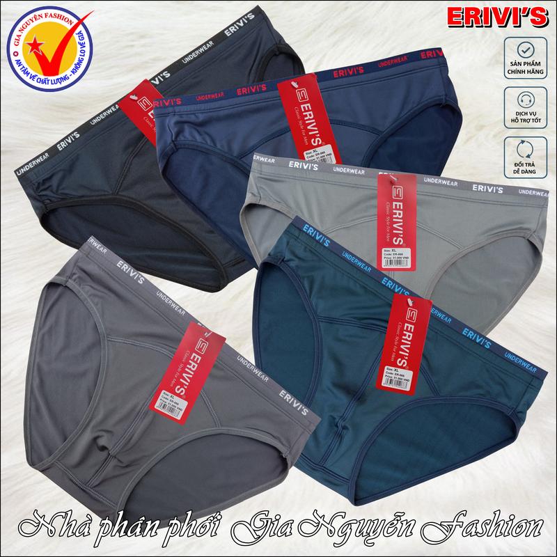 Combo 5 Quần lót nam Thun lạnh bốn chiều, thương hiệu ERIVIS - Hàng Việt Nam chất lượng cao Menswear Sịp