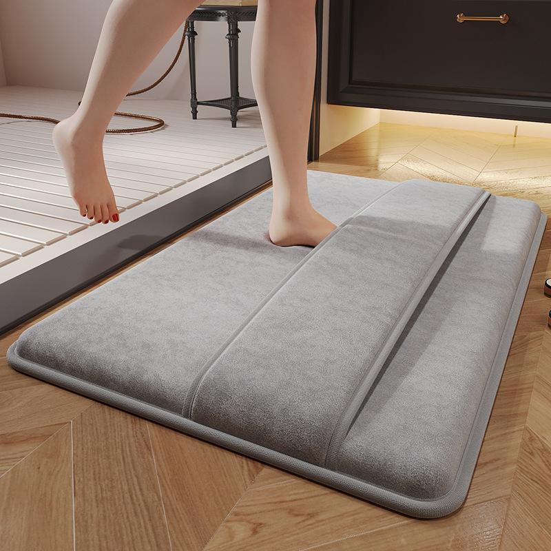 Memory Foam Bathroom Mat Household Bathroom Absorbent Floor Mat Shower By Floor Mat Quick-Drying Bathroom By Mat diatomite lantai  kamar licin anti mandi 7