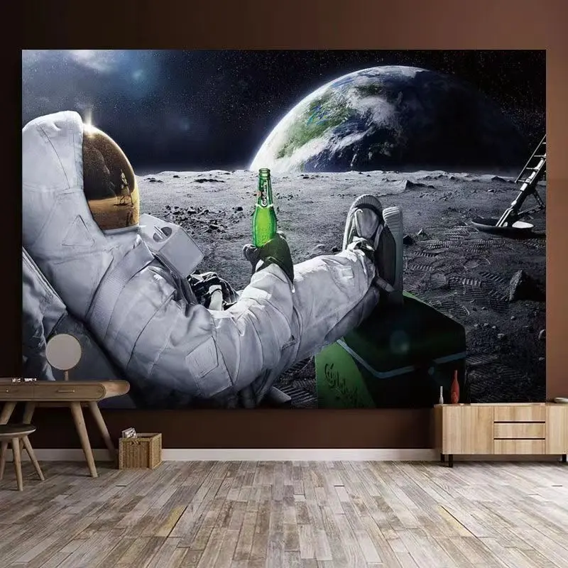 Space astronaut background cloth dormitory bedside rental house renovation photo decorative wall tapestry