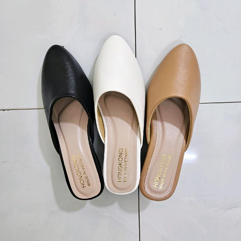 sục 5 phân nhọn trơn chất da mềm êm chân shopmyle779 GiàY DéP Nữ guốc đế dép cao gót giày giay 7 got dep banh depnuhottrend 2023 xinhlung xăng đan