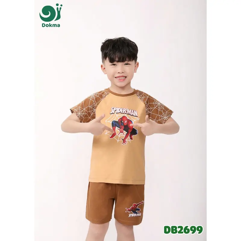 Bộ Zaglan cộc tay bé trai Dokma DB2699  (2-6Y) chất vải Cotton 0