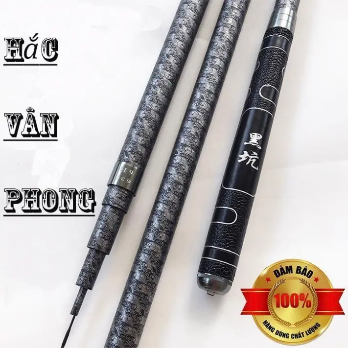 Cần Câu Tay Câu Đài 6H Bạo Lực Hắc Vân Phong Carbon Cao Cấp Tặng Kèm Nhẫn Và 01 Ngọn Phụ Giá Rẻ