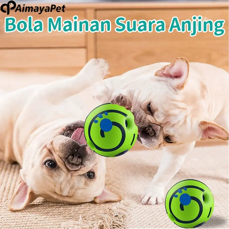 AimayaPet S/L Bola Mainan Suara Anjing/Mainan Anjing Kucing Bola Listrik Bergulir Cerdas Hewan Peliharaan Bola/Mainan Anabul Bola