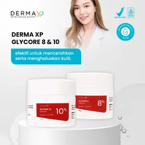 Derma XP Glycore Cream Glycolic Acid 8% 10% - Krim Moisturizer Pelembab Wajah Menyamarkan Noda Hitam