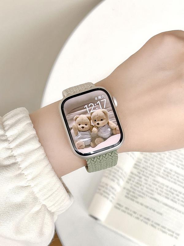 Product Introduction of ห่วงถักเดี่ยวสำหรับ Apple Watch สายรัดพิเศษ 49 มม. 40/44/45/41/42/38 มม. สร้อยข้อมือเข็มขัดไนลอนยืดหยุ่นสำหรับ iWatch series 7 3 se 6 8 10