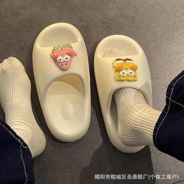 Product Introduction of 2025 New Couple Slippers for Women, Outdoor Wear, Soft Sole, Summer, Autumn, Winter, EVA Thick Sole, Indoor Non-Slip Slippers kate middleton wedge heels slipper  women 9
