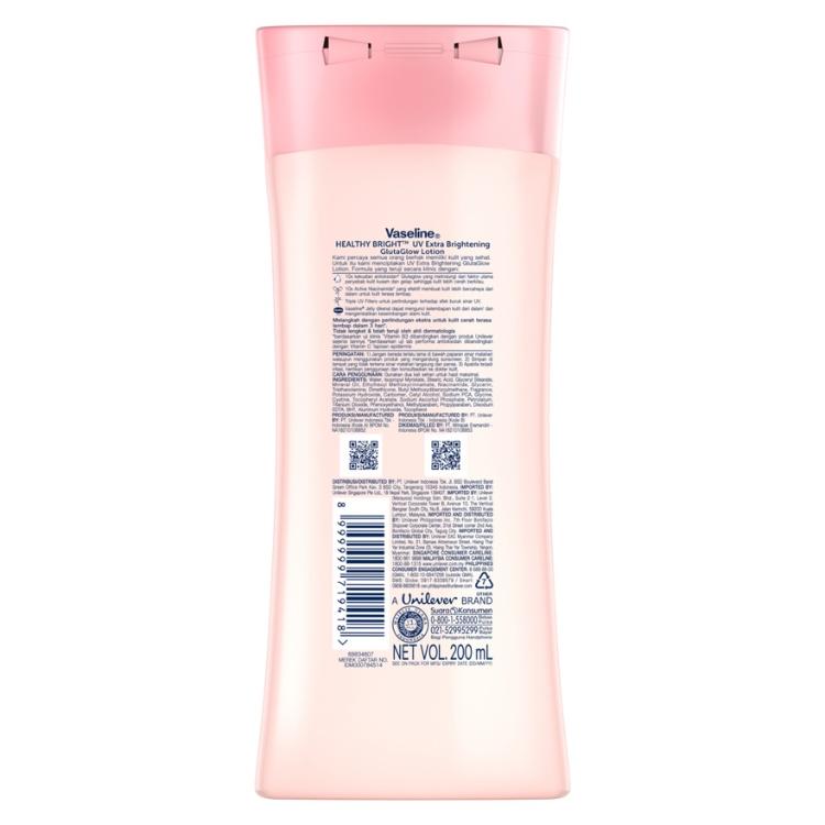 Vaseline Healty Bright UV Extra Brightening Gluta Glow 200ml 1