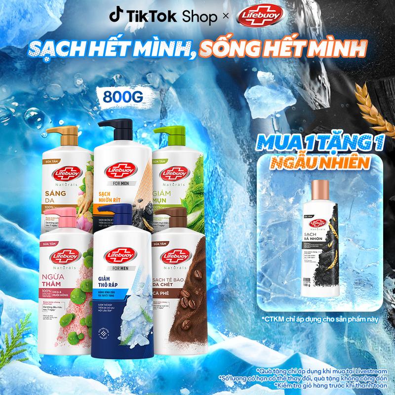 [FS] Sữa Tắm Lifebuoy Detox Chiết Xuất Matcha & Khổ Qua Hỗ Trợ Da Khỏi Vi Khuẩn Gây Mụn Chai 800g - Cho Nam & Nữ [3]