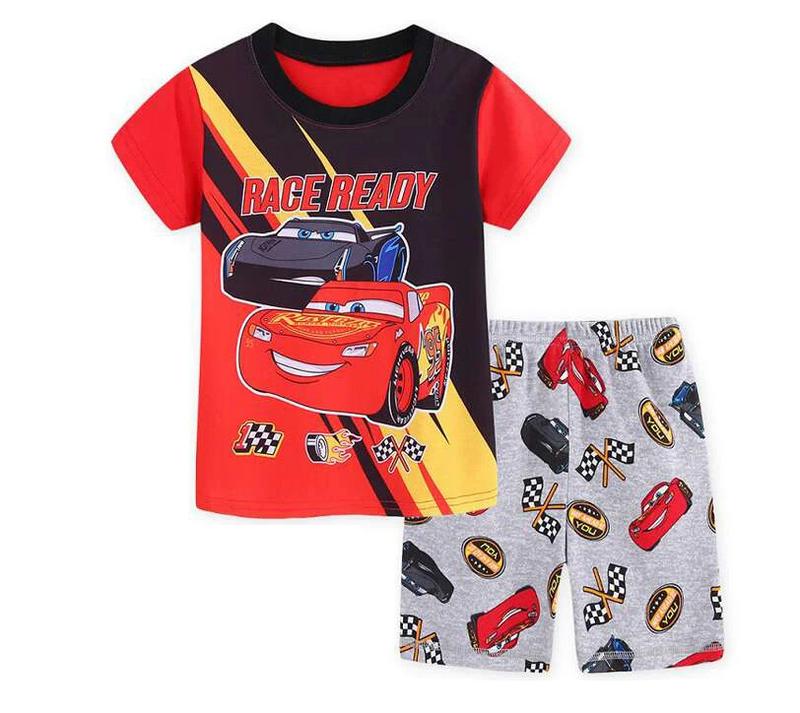 Product Introduction of New Summer Kids Pyjamas Children Sleepwear Baby Set Boys Girls Cars Short sleeved Pijamas Cotton Nightwear Clothes Pajamas Sets 5