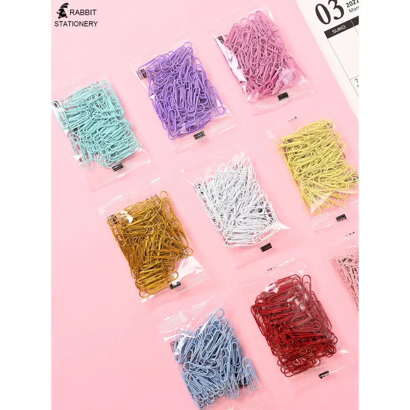Paper clip metalik/clip metalik/jepitan kertas/klip kertas/klip warna/paperclip/metallic-Rabbit Stationery 4