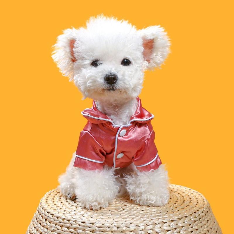 Bulldog Clothing Soft Pet Dog Silk Pajamas Coat Comfortable Dog ...