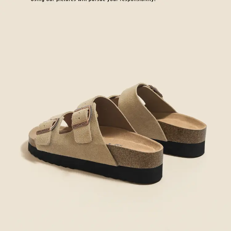 Height Increasing Thick-Soled Birkenstock Shoes for Women 2025 New Casual Buckle Sandals for Women Summer Outdoor Slippers Birkenstock Beach Sandals