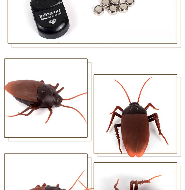 Remote Control Cockroach Toy, Novel Prank, Infrared Electric Cockroach ...