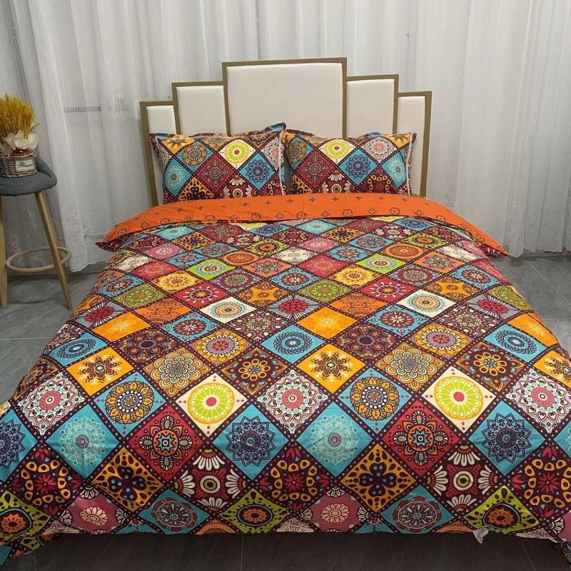 Bộ Ga Trải Giường Phong Cách Dân Tộc, Bốn Mảnh, Hàng Mới Về, Thích Hợp Cho Tất Cả Các Mùa, Bộ Đồ Giường, Bao Gồm Vỏ Chăn Và Vỏ Gối, Thiết Kế Bohemian Cổ Điển, Ga Trải Giường 1