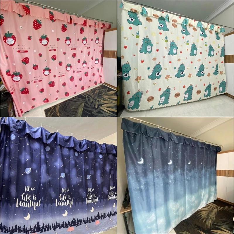 RIDO Rèm cửa ngăn phòng che nắng phòng ngủ có móc treo - đa dạng màu khác nhau