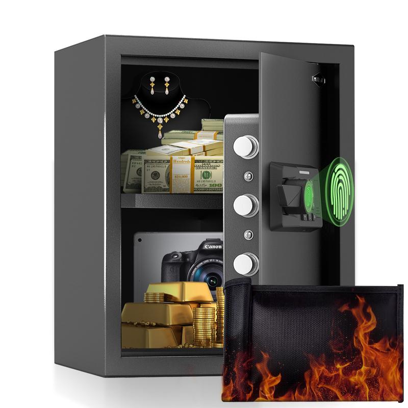 Storesmart Safe Smart Biometric Safe – Quick-Access Fireproof Safe with Fingerprint ...