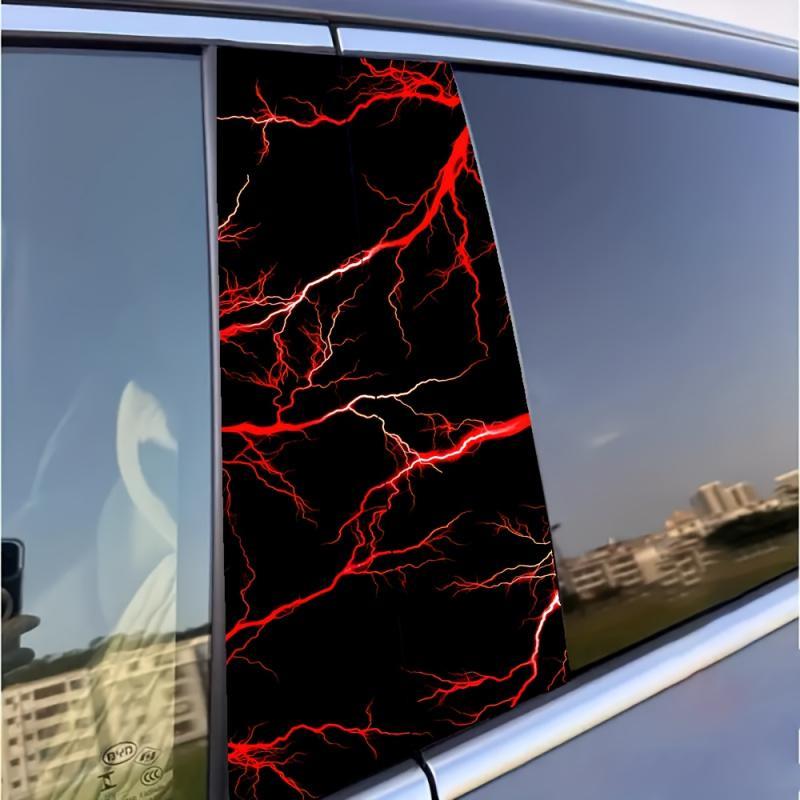 Car Lightning-Pattern Sticker, Self Adhesive Car Sticker, Waterproof Car Decal, Car Exterior Decoration Accessories for Car Glass & Metal Surface 8