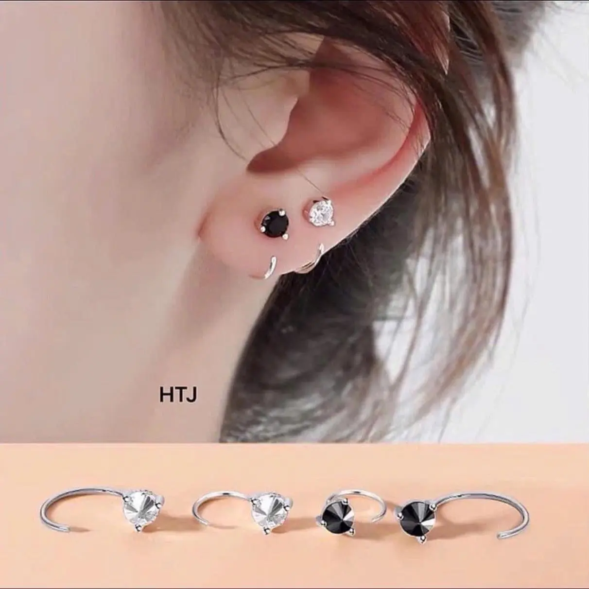 Bông tai móc đá giản cho các nàng