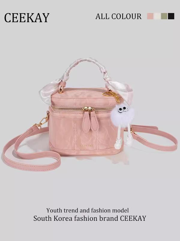   SẴN HÀNG  Túi Ceekay chính hãng | Túi xách nữ kiểu dáng hộp tròn có khóa- Full box- CK46 