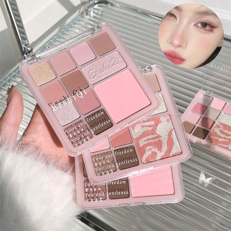  Bảng Phấn Mắt 12 Màu Màu Hồng Có Phấn Má Hồng Và Hiệu Ứng Lấp Lánh Lâu Trôi Hoàn Thiện Lì Phấn Mắt Lấp Lánh Mỹ Phẩm Trang Điểm 