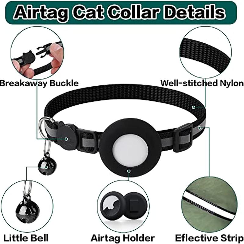 Product Introduction of Cat Collar Pet Strap Case Airtag Cover Kalung Pengenal Aksesoris Peliharaan Kucing Lonceng Kerah Reklektif Anabul Bahan Nilon Anti Hilang 33