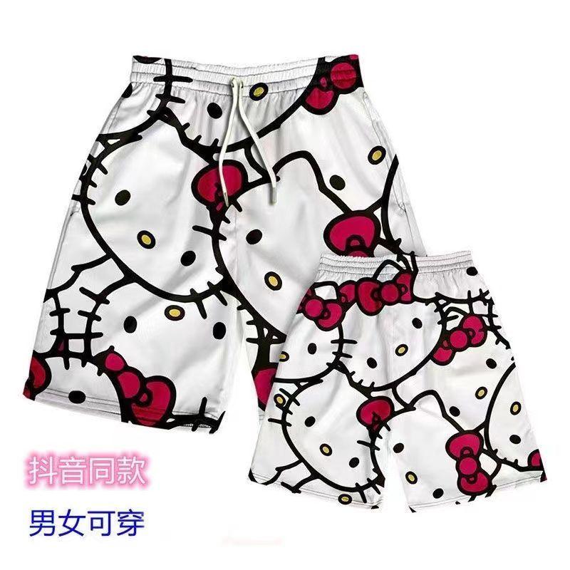 Product Introduction of Quần Soóc Hello Kitty, KD, Dành Cho Em Bé Trai Và Bé Gái, Quần Soóc Đi Biển Dáng Rộng Mùa Hè, Phong Cách Ins, Quần Dài Đến Đầu Gối, Thể Thao Thường Ngày, Quần Nam, Thích Hợp Cho Thể Thao Bóng Rổ 6