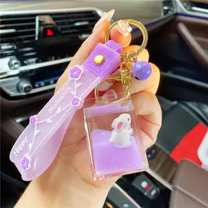 Gantungan kunci glitter cair kunci mobil/ Key chain  lucu/gantungan kunci lucu unicorn/kelinci/gantungan kunci mobil motor kunci rumah