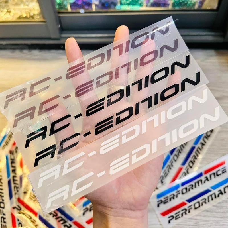 TEM STICKER LOGO RC EDITION DÁN PHUỘC TRƯỚC XE MÁY CHỐNG THẤM NƯỚC