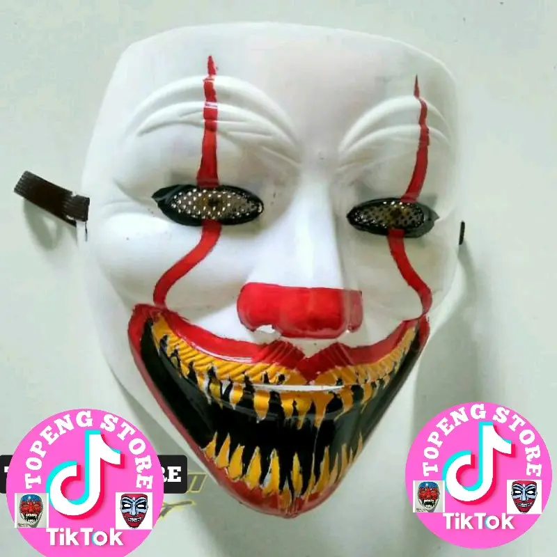 topeng hacker costem Joker rict goblin Plastik Remaja Anak
