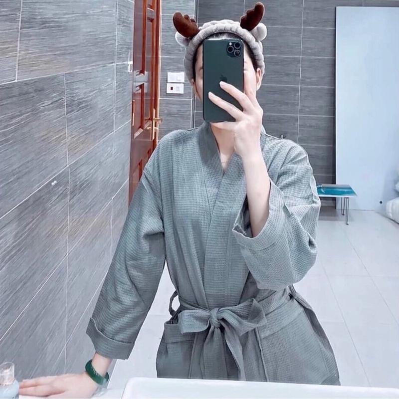 Áo choàng tắm  , chất liệu cotton cao cấp Nữ Dress 6