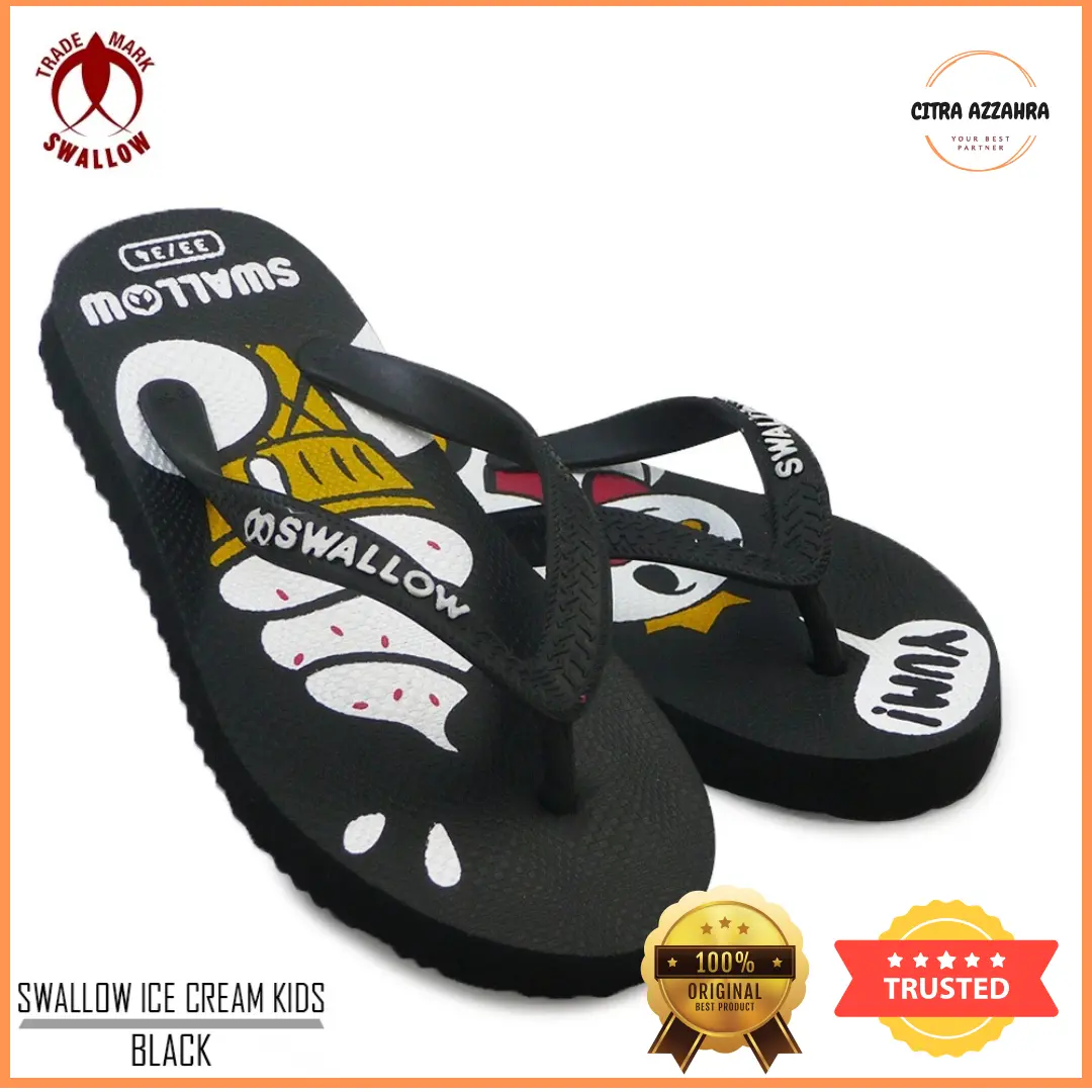 Sandal Jepit Anak Swallow Ice Cream Kids - Sandal Anak Motif Ice Cream sandal Anak warna warni [SWLTRAD 01 B] Karet