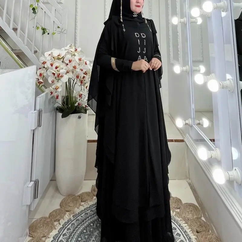 Jubah set khimar hodie by Dijah Gamis Panjang Muslim 1